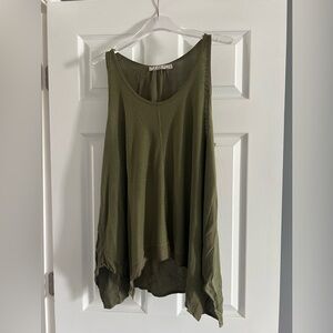 Chloe K Olive Green Sleeveless Top